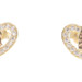 14KT Yellow & Rose Gold Lady Guadalupe Round Cubic Zirconia Heart Stud Earrings