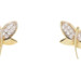 14KT Yellow Gold Women's Classic Cubic Zirconia CZ Butterfly Stud Earrings 1.5g