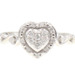 0.20 Ctw Round Diamond Heart Cluster 10KT Gold Halo Infinity Engagement Ring KS