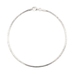 Milor Italy 14KT White Gold 1.6mm Thin Round Omega Chain Bracelet 7.5" - 3.22g