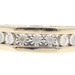 Angled Illusion-Set 0.19 Ctw Round Diamond 10KT Two-Tone Gold Wedding Band Ring