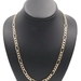 Italy Air Solid 10KT Yellow Gold 7.3mm Classic Figaro Chain Necklace 22" - 8.9g