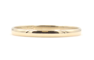 Classic Estate 14KT Yellow Gold 2.1mm Thin Wedding Band Ring Size 9 3/4 - 1.32g
