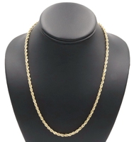 Heavy High Shine 10KT Yellow Gold 3.8mm Rope Chain Necklace by Exotic 20" 18.79g