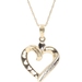 Estate 10KT Yellow Gold 0.03 ctw Round Diamond Heart Pendant on 20" Necklace 