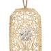 Antique-Style 0.03 Ct Round Diamond Accent 14KT Gold Filigree Pendant 2Q 1.2"