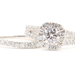 3.00 ctw Round Brilliant Lab Grown Diamond Halo 14KT White Gold Wedding Ring Set