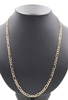 Classic 10KT Yellow Gold 5.7mm Hollow Figaro Chain Necklace 26.5" GND - 9.67g
