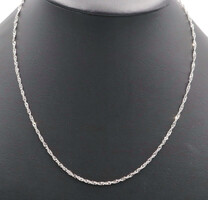 Classic 14KT White Gold 2.1mm Twist Chain 20" Long Made in Italy Necklace 4.6g