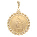 1892 Liberty Head Ten D Gold Coin in 14KT Yellow Gold Rope Bezel Pendant 22.34g 
