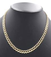 High Shine 14KT Yellow Gold 8.4mm Classic Curb Link Chain Necklace 20" - 33.96g