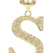 Diamond-Cut 10KT Yellow Gold Initial "S" Pendant on 10KT Rope Chain Necklace 24"