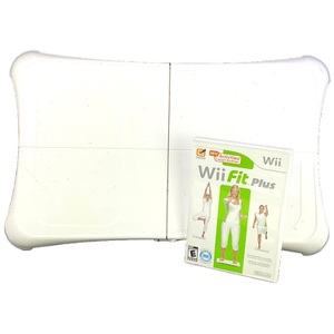 Nintendo Wii Balance Board RVL-021 With Wii Fit Plus Game