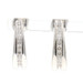 0.48 ctw Round Diamond Channel Set 14KT White Gold 19mm Dangle Earrings - 4.8g
