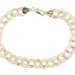 Classic 7.5" 10KT Yellow Gold 8.7mm Wide Triple Link Women's Charm Bracelet 9.5g