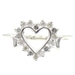 0.25 Ctw Round Single-Cut Diamond Open Heart 10KT White Gold Estate Ring - 1.58g