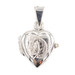 Women's Estate 10KT White Gold Leaf Filigree Detailed 26mm Heart Locket Pendant 