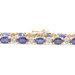 6.15 ctw Lab Created Sapphire & 0.20 ctw Diamond 14K Yellow Gold Tennis Bracelet