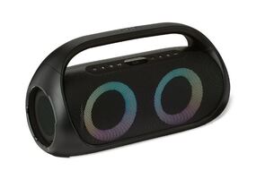 onn Portable FM/Bluetooth Boombox with LED Lighting