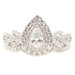 1.30 ctw Neil Lane Pear & Round Diamond Halo Wedding Ring Set 14KT White Gold 