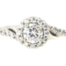 The Leo 0.96 ctw round Diamond Halo 14KT White Gold Women's Engagement Ring 