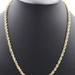 Classic High Shine 10KT Yellow Gold 4.9mm Hollow Rope Chain Necklace 22.5" 8.8g
