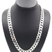 High Shine Heavy Sterling Silver 13.3mm Italy Curb Link Necklace 22" SPI - 94.8g