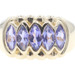 Women's 5-Stone 0.85 Ctw Marquise Iolite 10KT Yellow Gold Ring by S&S - 4.46g