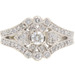 Women's 0.74 Ctw Round Diamond Heart Motif 18KT White Gold Ring by Kate McCullar
