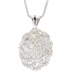 1.65 ctw Round & Baguette Diamond Swirl Cluster 10KT White Gold 20" Necklace 
