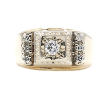 Men's 10KT Yellow Gold 0.48 ctw Round Diamond Vintage Style Ring Size 12.5 11.8g