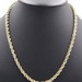 Classic 10KT Yellow Gold 5.5mm Wide High Shine Rope Chain Necklace 22" - 11.17g