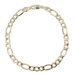 High Shine 10KT Yellow Gold 5.8mm Hollow Figaro Chain Bracelet 8 1/4" - 3.29g