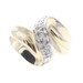 Ribbon-Style 10KT Yellow Gold 0.08 Ctw Round Diamond Bypass Cluster Ring GTR 4g