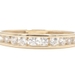 Channel-Set Round Cut Cubic Zirconia 14KT Yellow Gold Wedding Band Ring DQ 2.10g