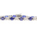 12.50 ctw Lab Created Sapphire & 0.06 ctw Diamond 10K White Gold Tennis Bracelet