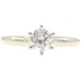Women's Solitaire 0.65 Ct Round Diamond 14KT White Gold Engagement Ring 2.37g