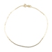 Women's Italy 14KT Yellow Gold 0.8mm Thin Dainty Herringbone Bracelet 7" 0.39g