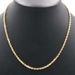 High Shine 10KT Yellow Gold 3.5mm Wide Classic Rope Chain 20.5" Necklace 18.55g