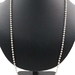 Estate Sterling Silver 4mm Wide Moon Cut Bead Chain 30.5" 925 Necklace - 30g