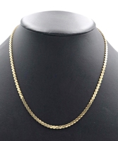 14KT Yellow Gold Classic 3.4mm Serpentine Chain Necklace 19.5" - 19.19g Heavy
