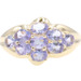 East-West 1.25 Ctw Oval Iolite Cluster 14KT Yellow Gold (585) Estate Ring by CID