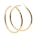 Women's 14KT Yellow Gold Classic High Shine Medium Hollow Hoop Earrings 1.5"