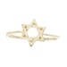 Religious 14KT Yellow Gold 10.5mm Star of David Hexagram Ring Size 8.5 CG - 1.4g