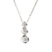 0.25 ctw Round Diamond 10KT White Gold 3-Stone Journey Pendant 18" Gold Necklace
