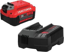 Craftsman V20 Battery and Charger for Power Tool Kits and Outdoor Tools, 4.0Ah L