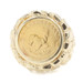 1/10 oz Fine Gold 1984 Krugerrand Coin in 14KT Yellow Gold Nugget Ring 16.15g
