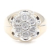 Estate 7-Stone 1.0 Ctw Round Cut Diamond 10KT Yellow Gold Cluster Ring 4.73g
