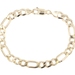 Italy High Shine 14KT Yellow Gold 7.7mm Classic Figaro Chain Bracelet 8.5" 17.8g