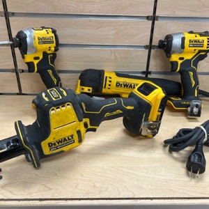 Dewalt 20V Lithium Ion Combo Kit With 2 Chargers and 10 Batteries